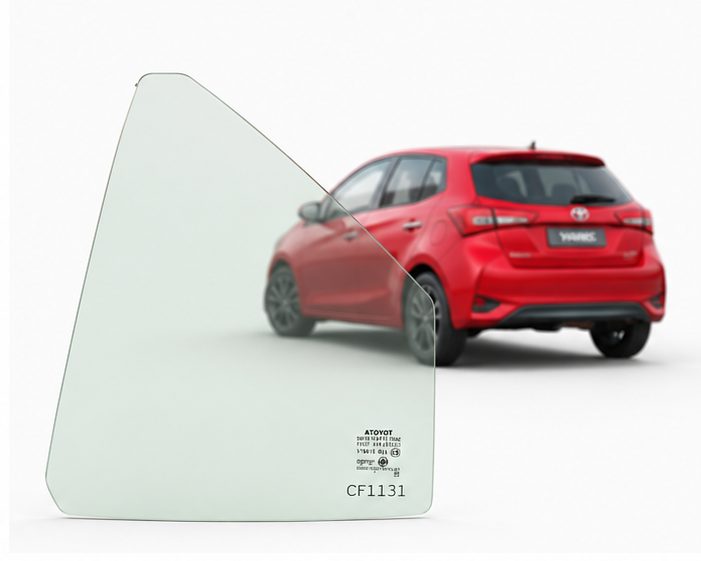 Vidrio Aleta Trasera Toyota Yaris 4P 2018-2022 Verde - AutoVidriosRobin